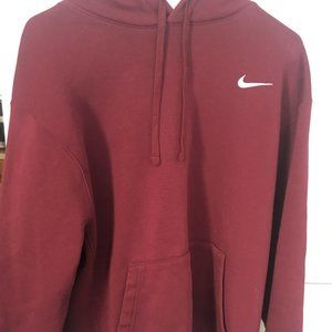 Nike Burgundy Pullover Hoodie Large